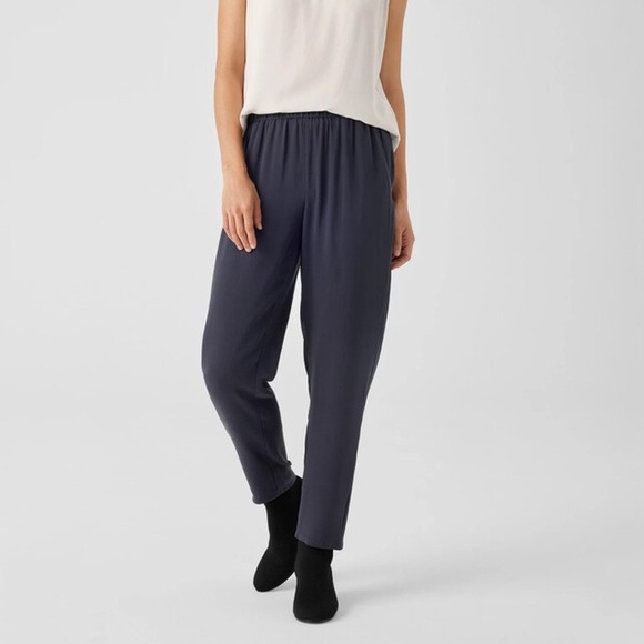 Eileen Fisher Pants - Eileen fisher Silk Georgette Crepe Tapered Pant in nocturne size XL
